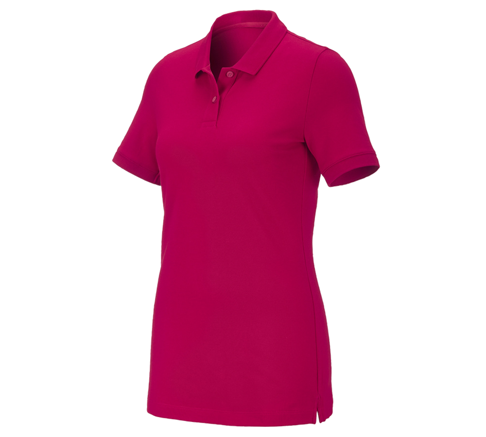 Shirts, Pullover & more: e.s. Pique-Polo cotton stretch, ladies' + berry