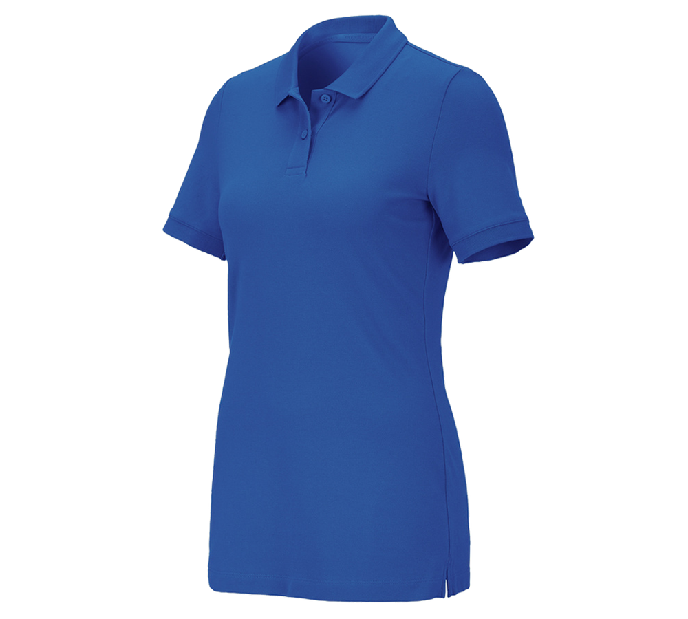 Shirts, Pullover & more: e.s. Pique-Polo cotton stretch, ladies' + gentian blue