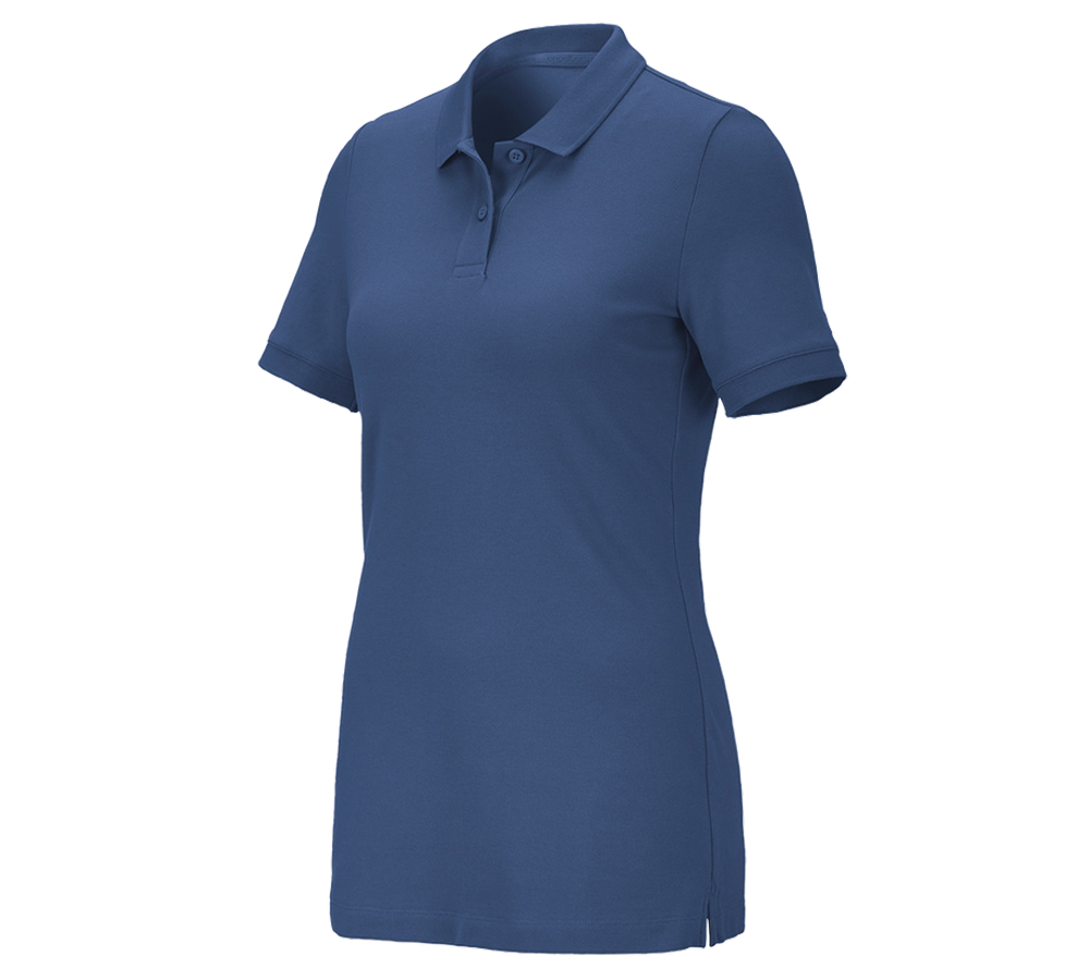 Shirts, Pullover & more: e.s. Pique-Polo cotton stretch, ladies' + cobalt