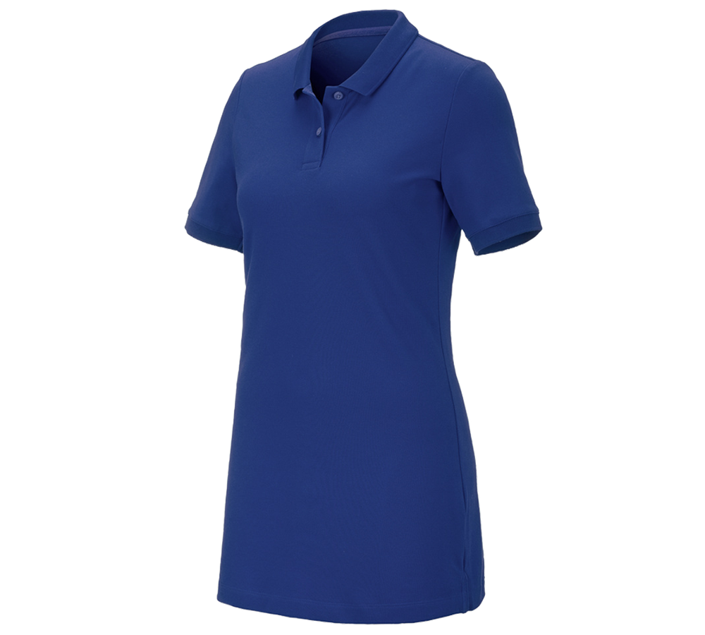 Shirts, Pullover & more: e.s. Pique-Polo cotton stretch, ladies', long fit + royal