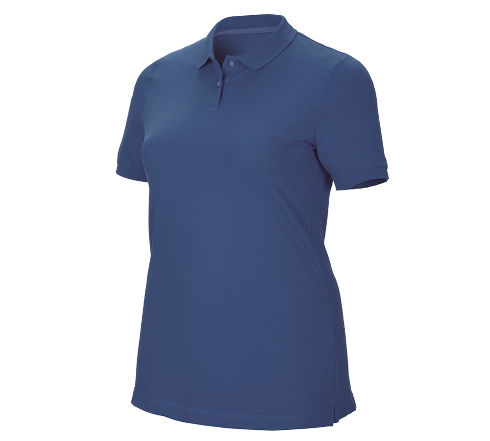 Shirts, Pullover & more: e.s. Pique-Polo cotton stretch, ladies', plus fit + cobalt