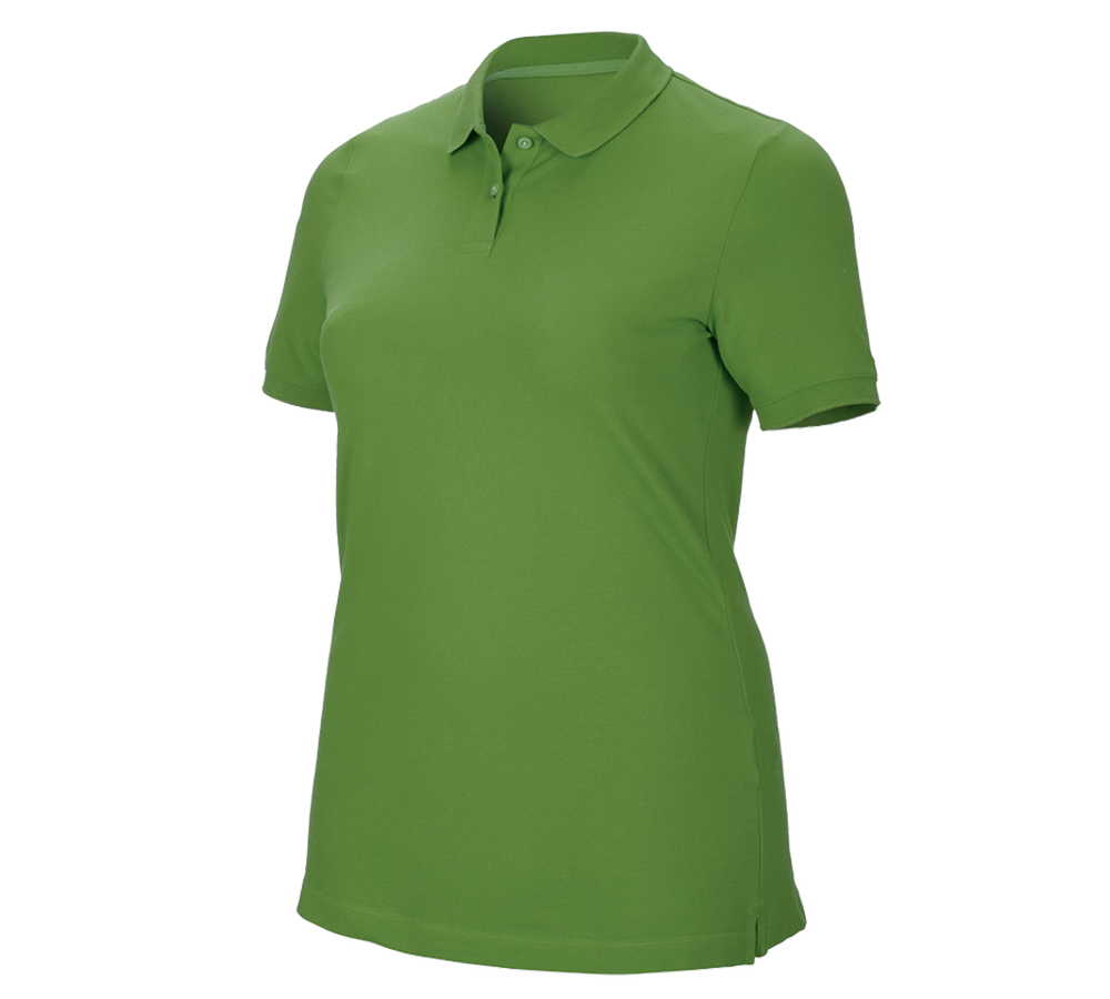 Shirts, Pullover & more: e.s. Pique-Polo cotton stretch, ladies', plus fit + sea green