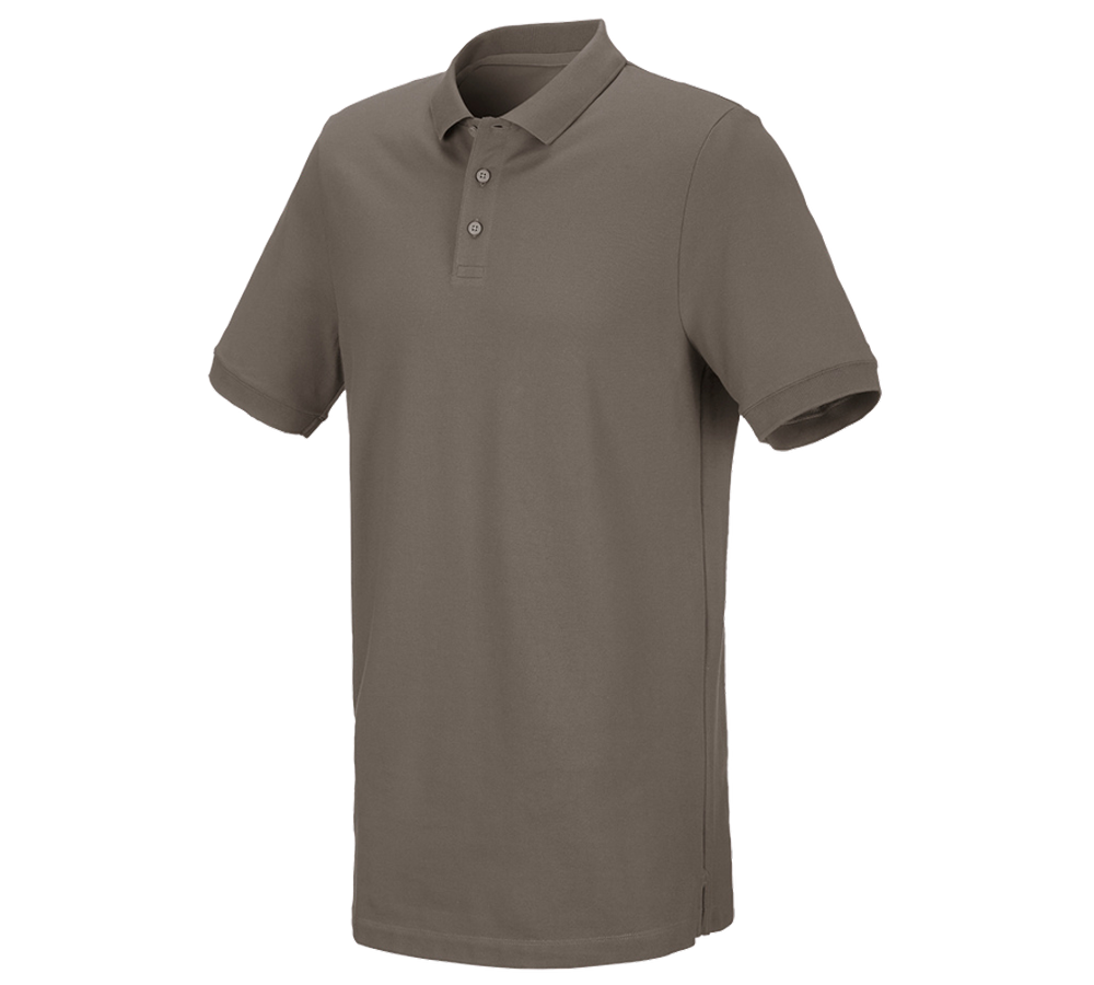 Shirts & Co.: e.s. Piqué-Polo cotton stretch, long fit + stein