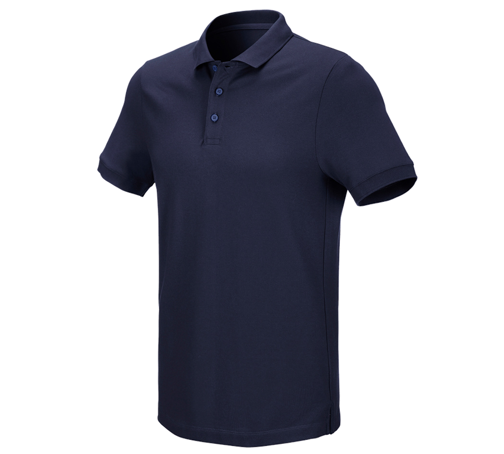 Shirts, Pullover & more: e.s. Pique-Polo cotton stretch + navy