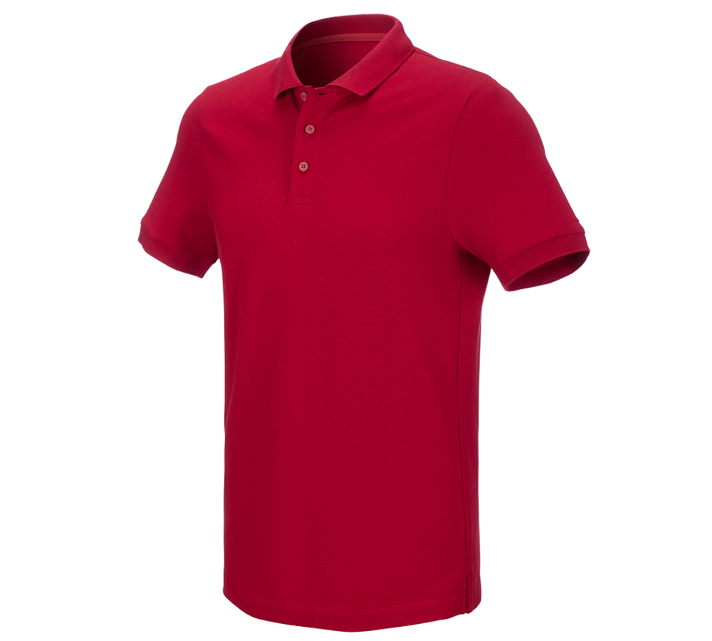 Shirts, Pullover & more: e.s. Pique-Polo cotton stretch + fiery red