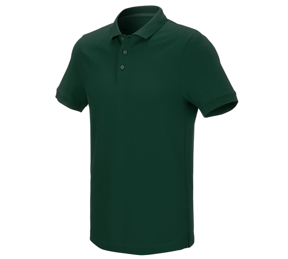 Shirts, Pullover & more: e.s. Pique-Polo cotton stretch + green