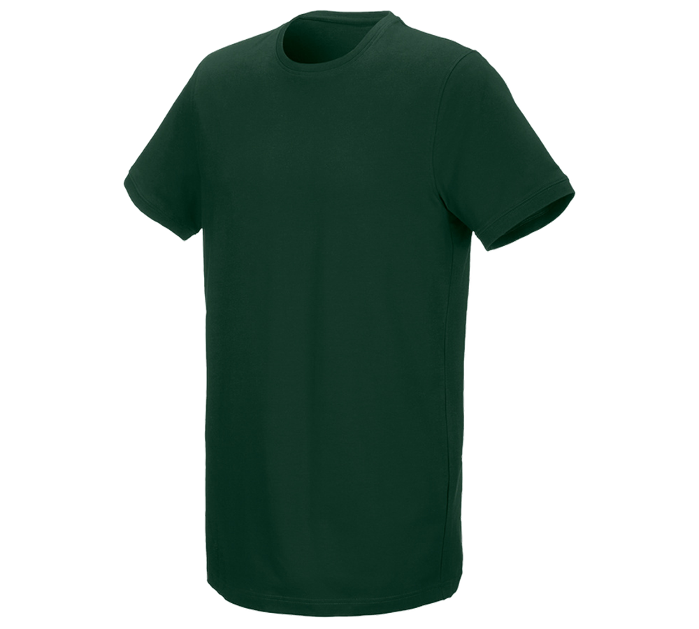 Hauts: e.s. T-Shirt cotton stretch, long fit + vert