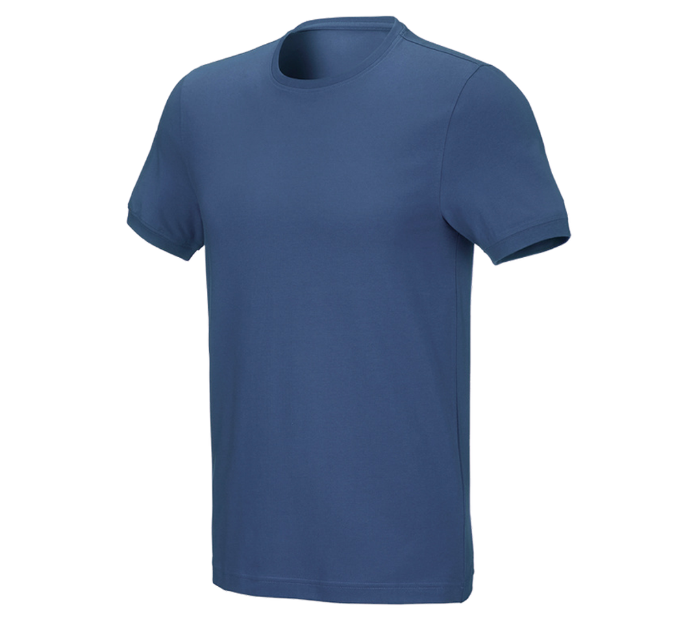 Shirts, Pullover & more: e.s. T-shirt cotton stretch, slim fit + cobalt