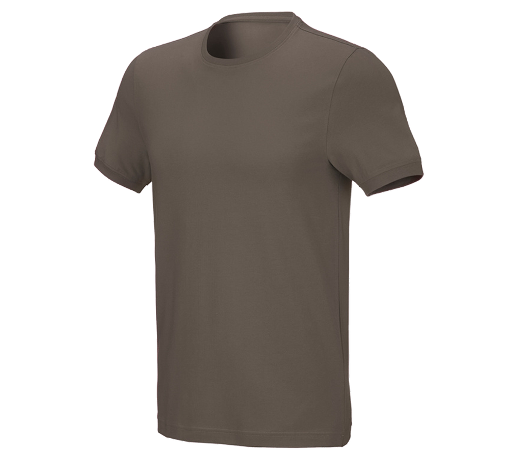 Shirts & Co.: e.s. T-Shirt cotton stretch, slim fit + stein