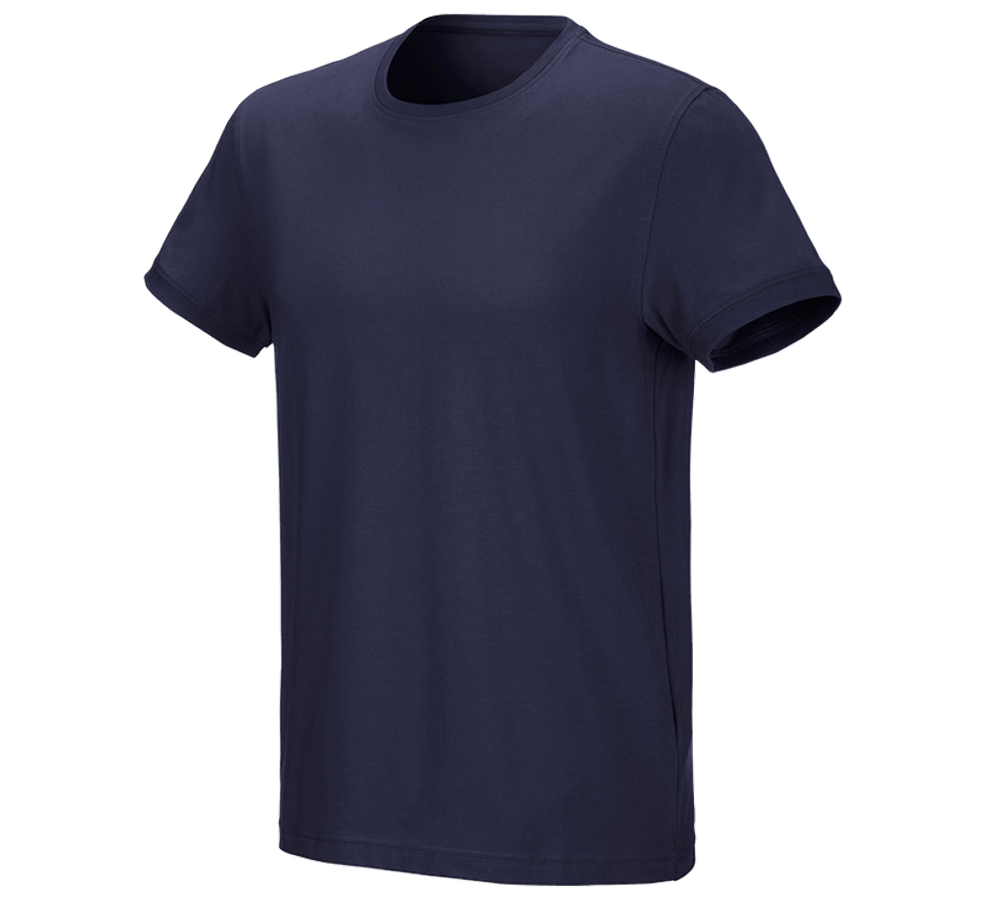 Shirts & Co.: e.s. T-Shirt cotton stretch + dunkelblau