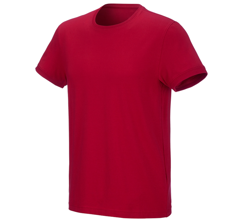 Shirts & Co.: e.s. T-Shirt cotton stretch + feuerrot