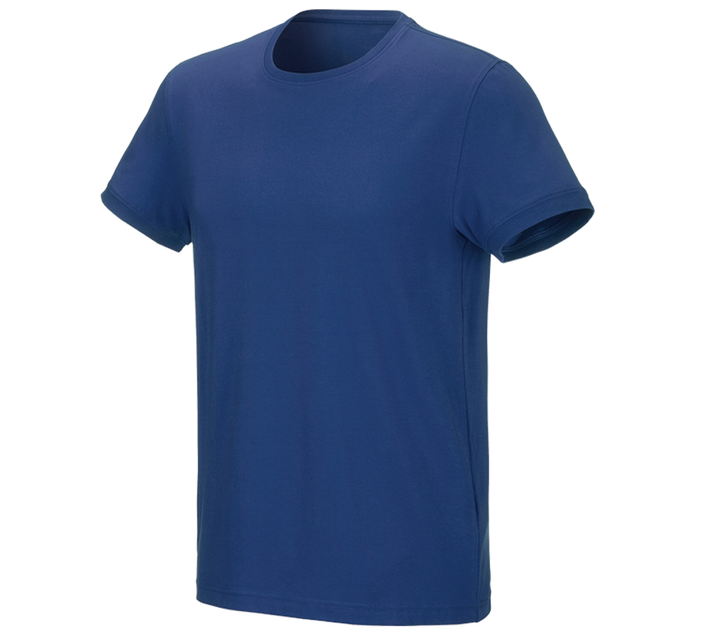 Shirts & Co.: e.s. T-Shirt cotton stretch + alkaliblau
