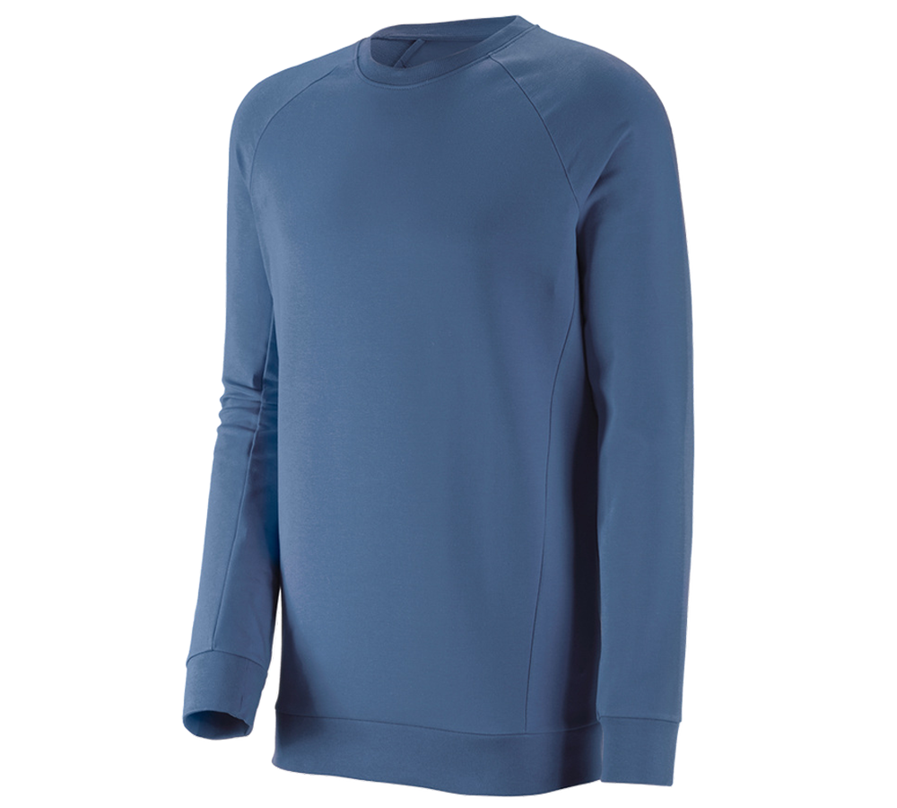Shirts, Pullover & more: e.s. Sweatshirt cotton stretch, long fit + cobalt