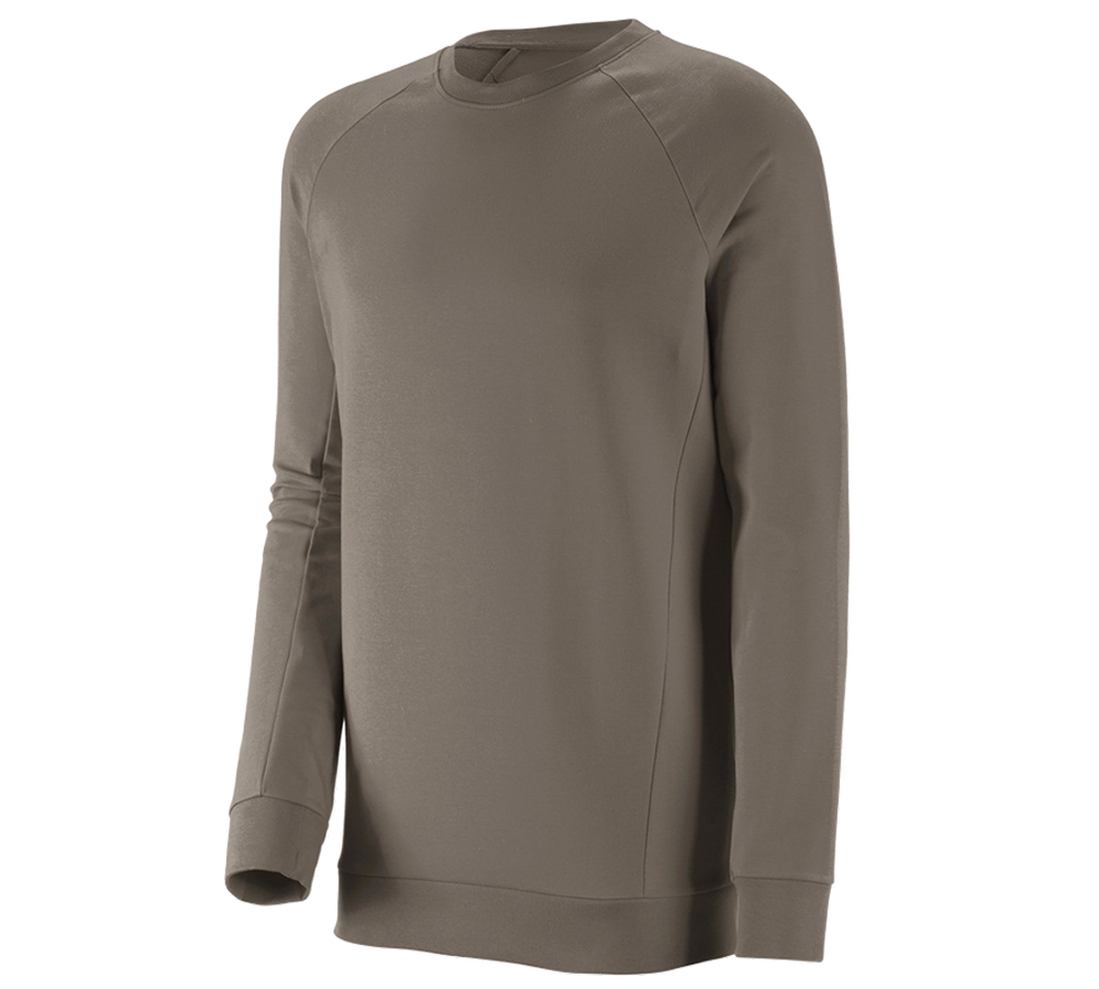 Shirts, Pullover & more: e.s. Sweatshirt cotton stretch, long fit + stone