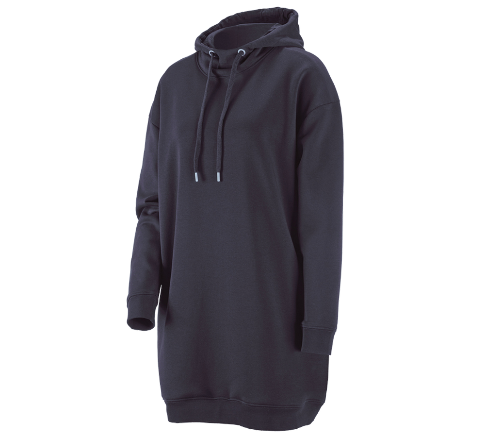 Shirts, Pullover & more: e.s. Oversize hoody sweatshirt poly cotton, ladies + navy