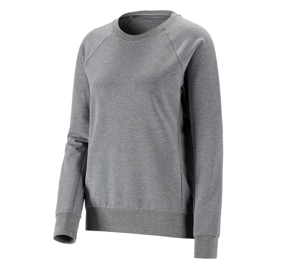 Menuisiers: e.s. Sweatshirt cotton stretch, femmes + gris mélange