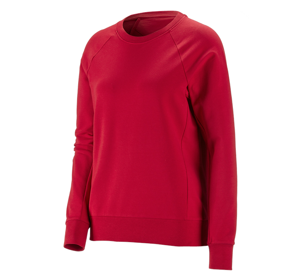 Gardening / Forestry / Farming: e.s. Sweatshirt cotton stretch, ladies' + fiery red