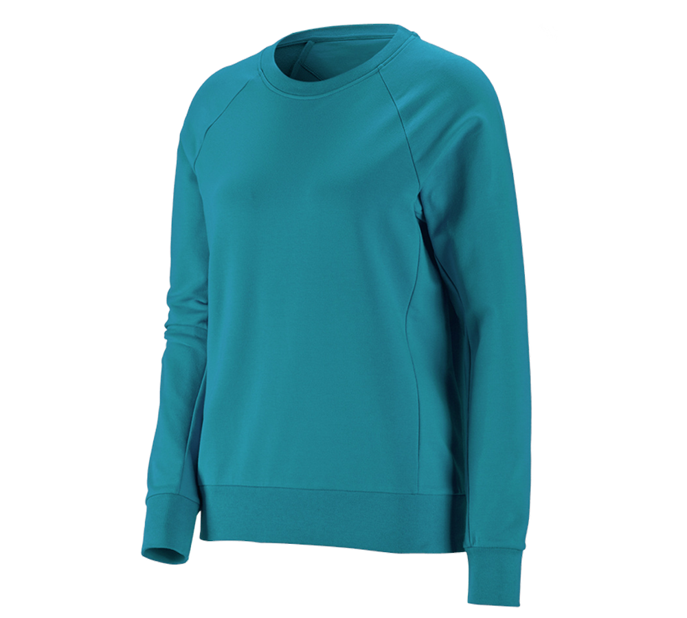 Menuisiers: e.s. Sweatshirt cotton stretch, femmes + océan