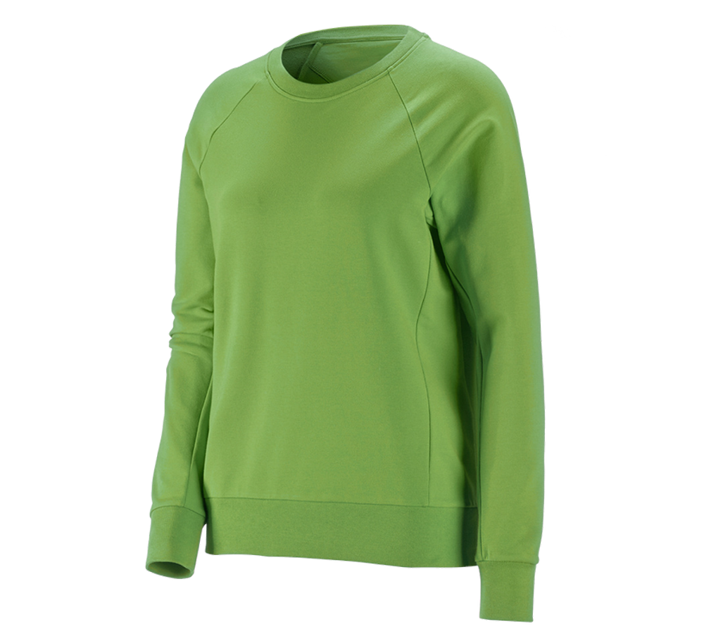 Installateurs / Plombier: e.s. Sweatshirt cotton stretch, femmes + vert d'eau