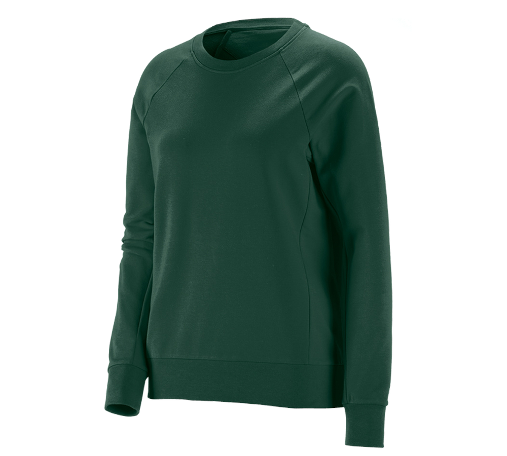 Horti-/ Sylvi-/ Agriculture: e.s. Sweatshirt cotton stretch, femmes + vert
