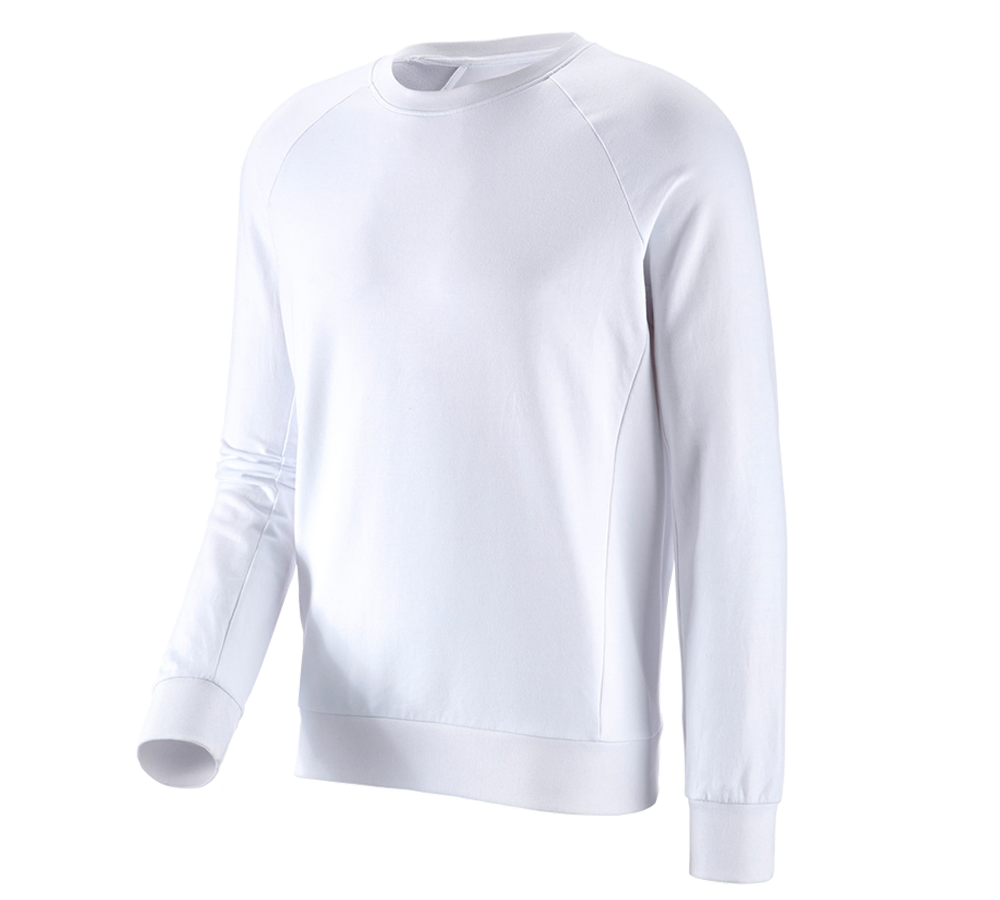 Shirts, Pullover & more: e.s. Sweatshirt cotton stretch + white