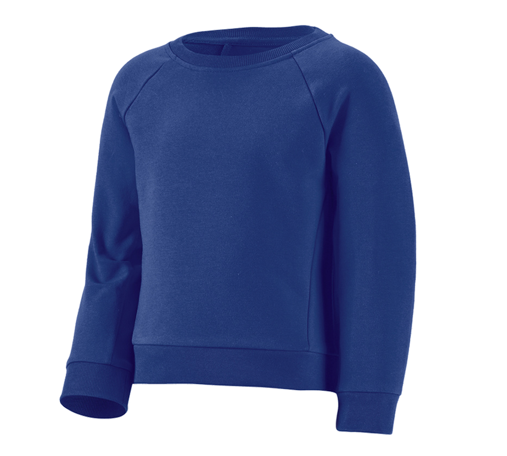 Hauts: e.s. Sweatshirt cotton stretch, enfants + bleu royal