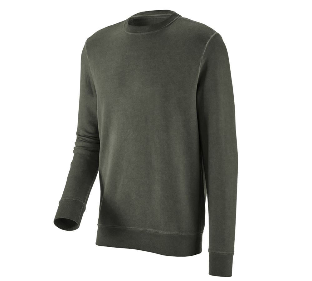 Installateurs / Plombier: e.s. Sweatshirt vintage poly cotton + vert camouflage vintage