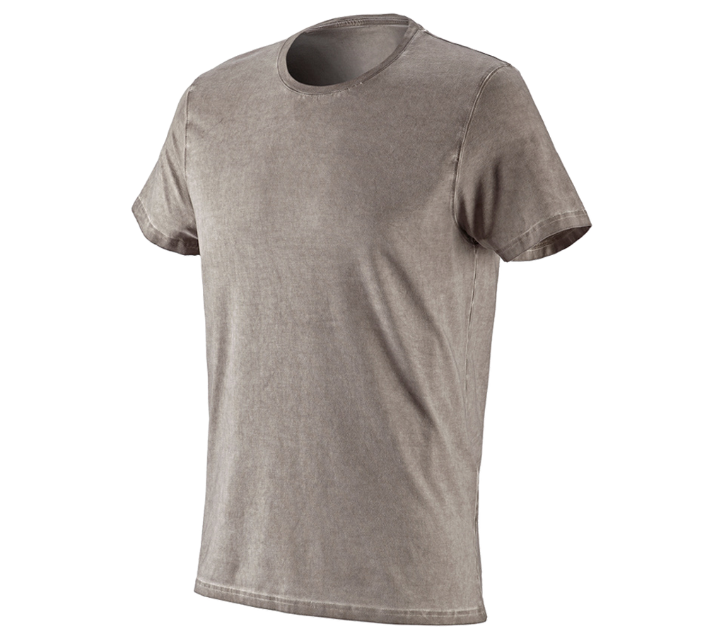 Shirts & Co.: e.s. T-Shirt vintage cotton stretch + taupe vintage