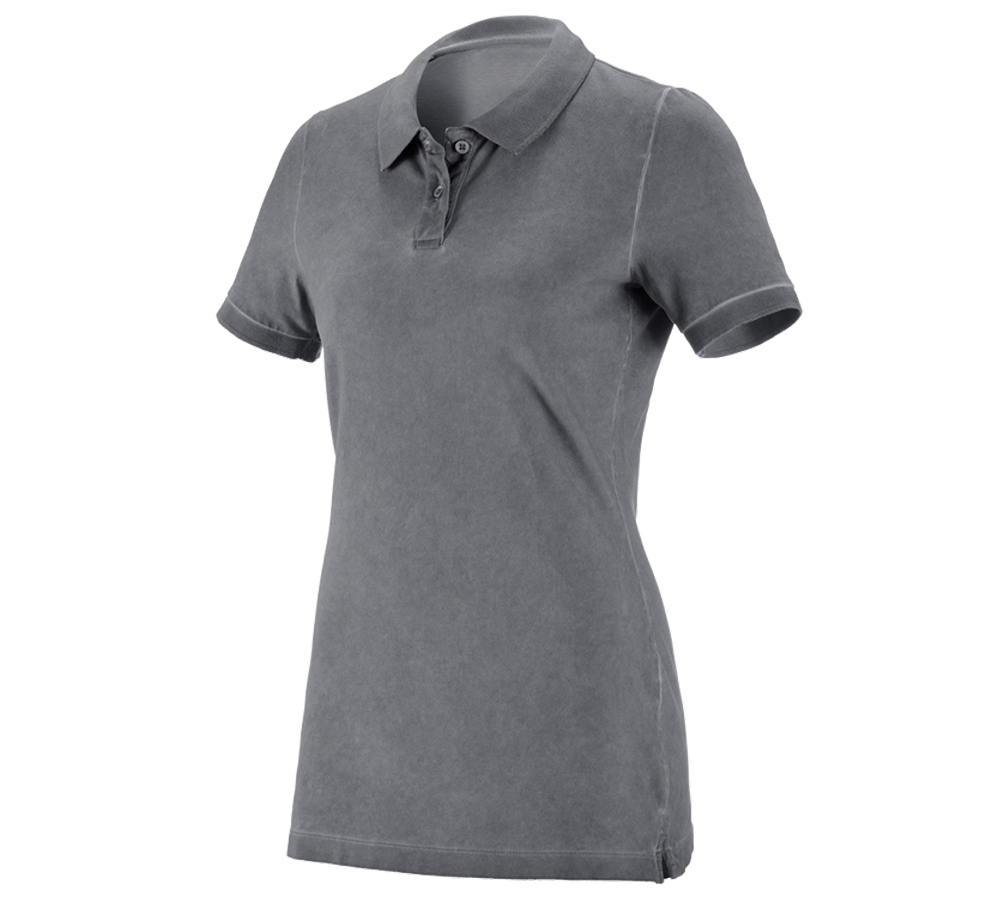 Gardening / Forestry / Farming: e.s. Polo shirt vintage cotton stretch, ladies' + cement vintage