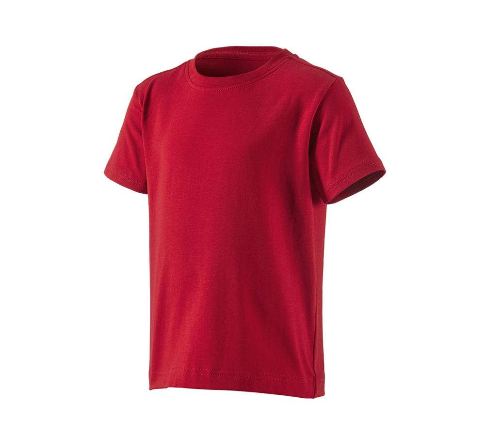 Shirts & Co.: e.s. T-Shirt cotton stretch, Kinder + feuerrot