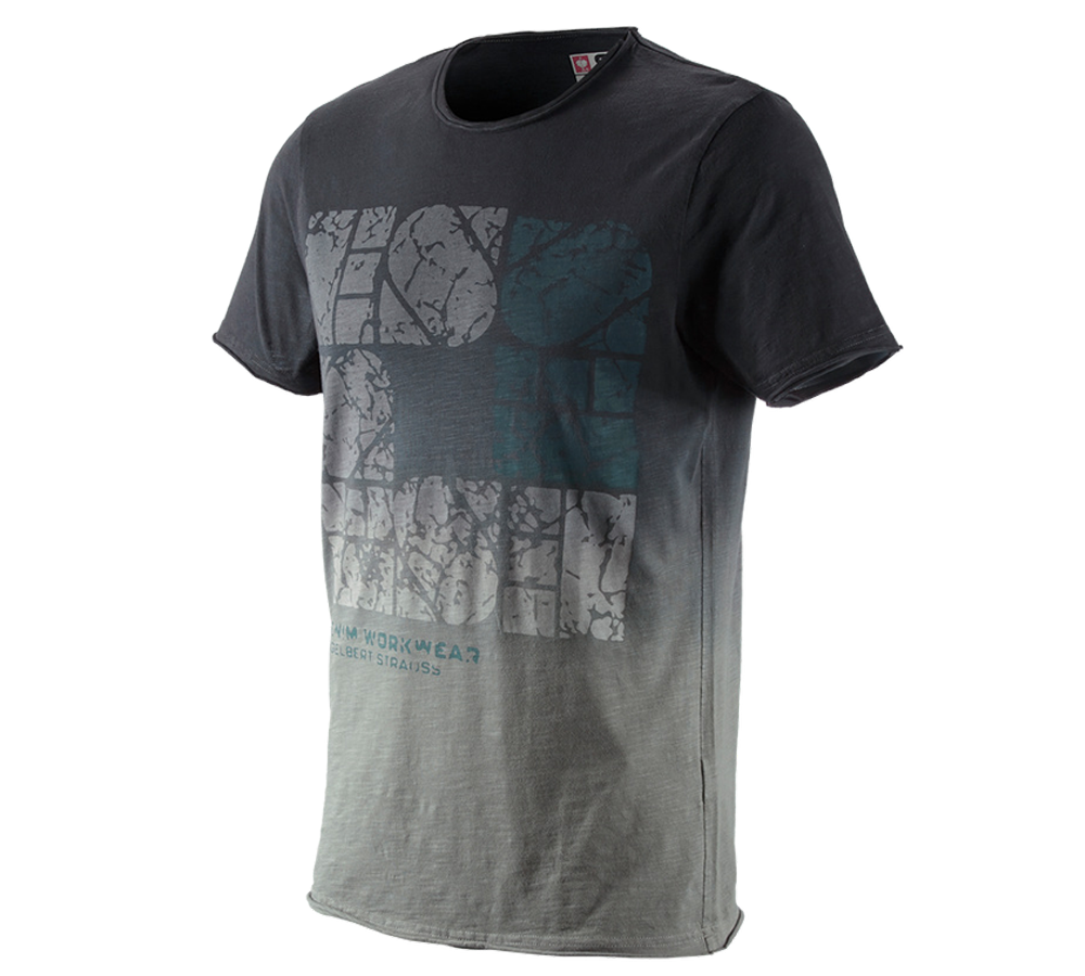 Hauts: e.s. T-Shirt denim workwear + noir oxyde vintage