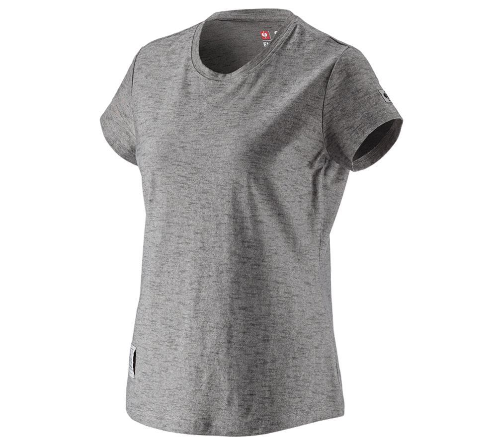 Shirts & Co.: T-Shirt e.s.vintage, Damen + schwarz melange
