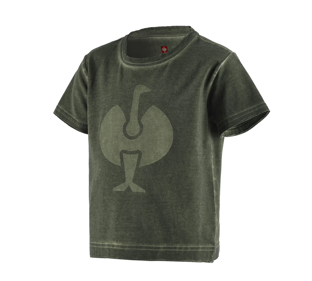 Shirts & Co.: T-Shirt e.s.motion ten ostrich, Kinder + tarngrün vintage