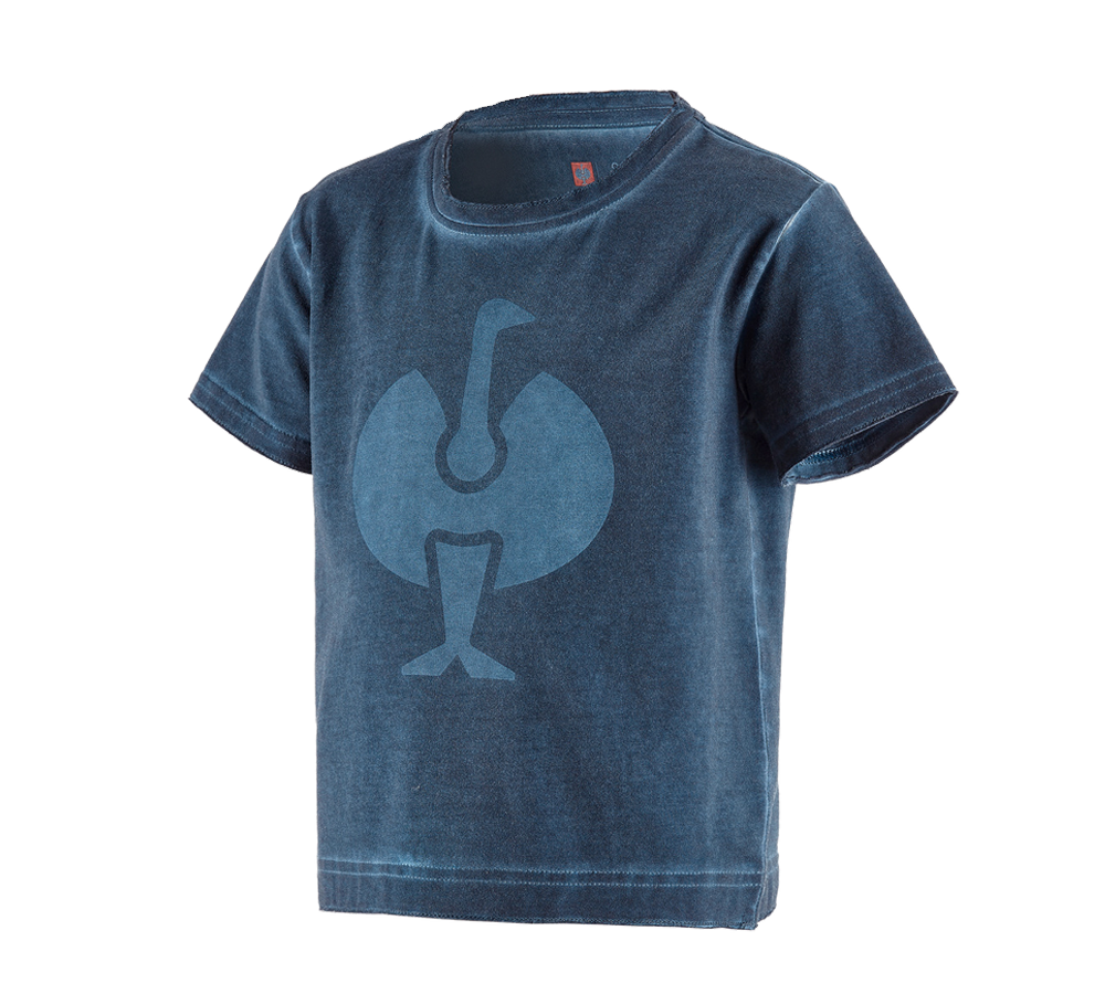 Shirts & Co.: T-Shirt e.s.motion ten ostrich, Kinder + schieferblau vintage