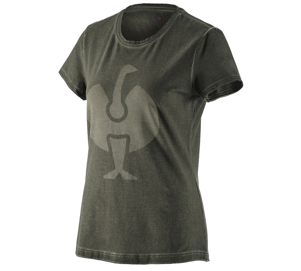 Shirts, Pullover & more: T-Shirt e.s.motion ten ostrich, ladies' + disguisegreen vintage