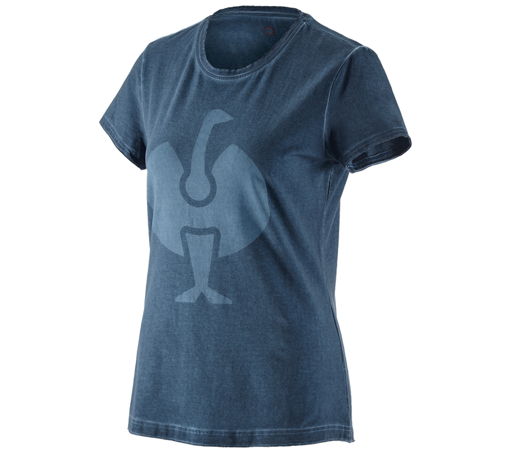 Shirts, Pullover & more: T-Shirt e.s.motion ten ostrich, ladies' + slateblue vintage