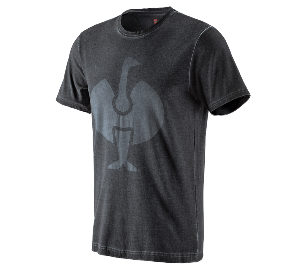 Hauts: T-Shirt e.s.motion ten ostrich + noir oxyde vintage