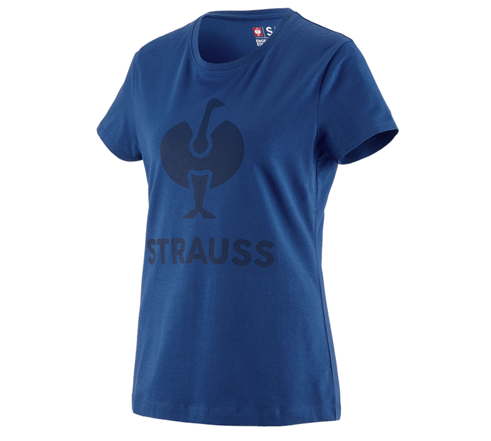 Hauts: T-Shirt e.s.concrete, femmes + bleu alcalin