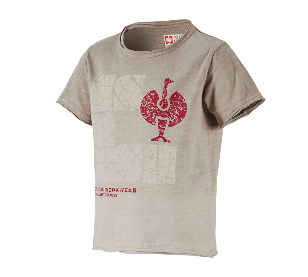 Shirts & Co.: e.s. T-Shirt denim workwear, Kinder + taupe vintage