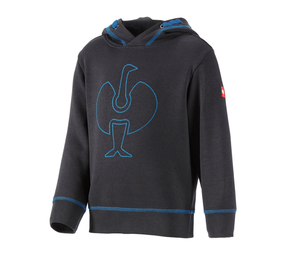 Shirts & Co.: Hoody-Sweatshirt e.s.motion 2020, Kinder + graphit/enzianblau