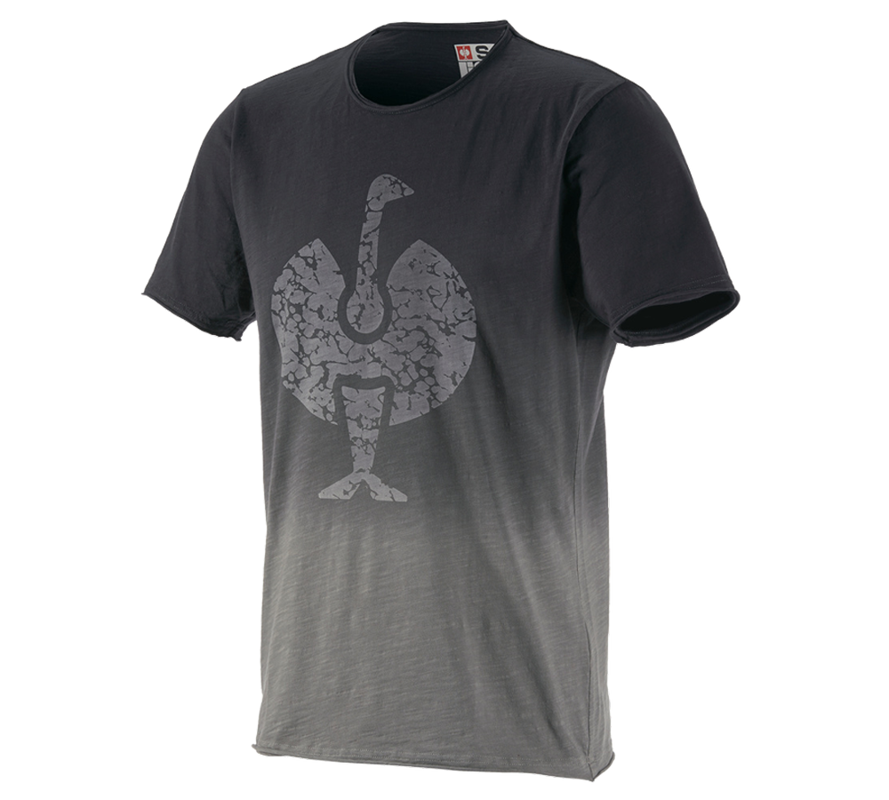 Shirts & Co.: e.s. T-Shirt workwear ostrich + oxidschwarz vintage