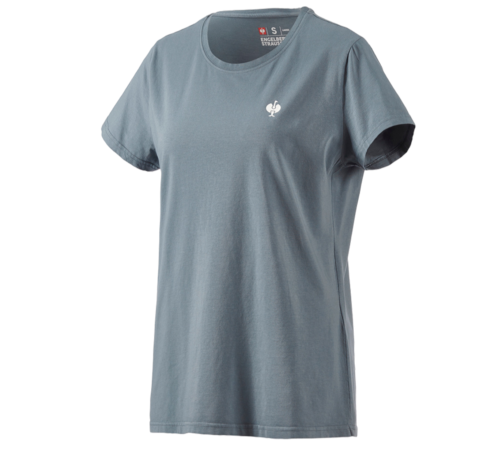 Hauts: T-Shirt e.s.motion ten pure, femmes + bleu fumée vintage