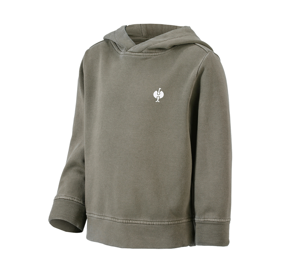 Clothing: Hoody sweatshirt e.s.botanica, children's + naturegreen