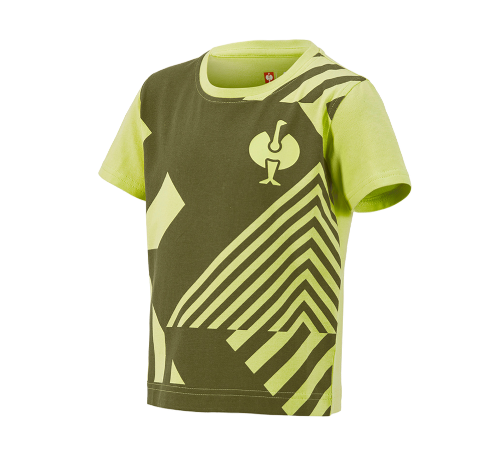 Shirts & Co.: T-Shirt e.s.trail graphic, Kinder + wacholdergrün/limegrün