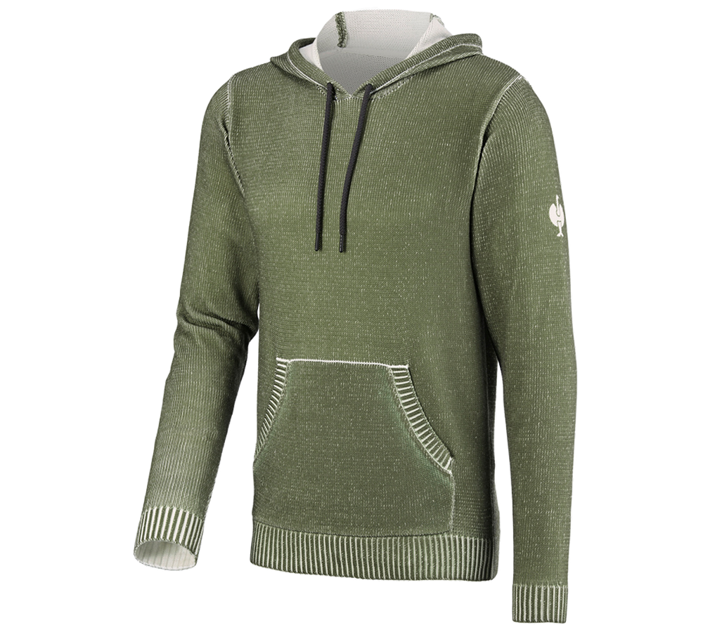 Hauts: Sweat en tricot e.s.iconic + vert montagne