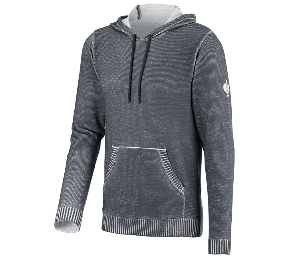 Shirts, Pullover & more: Knitted hoody e.s.iconic + carbongrey
