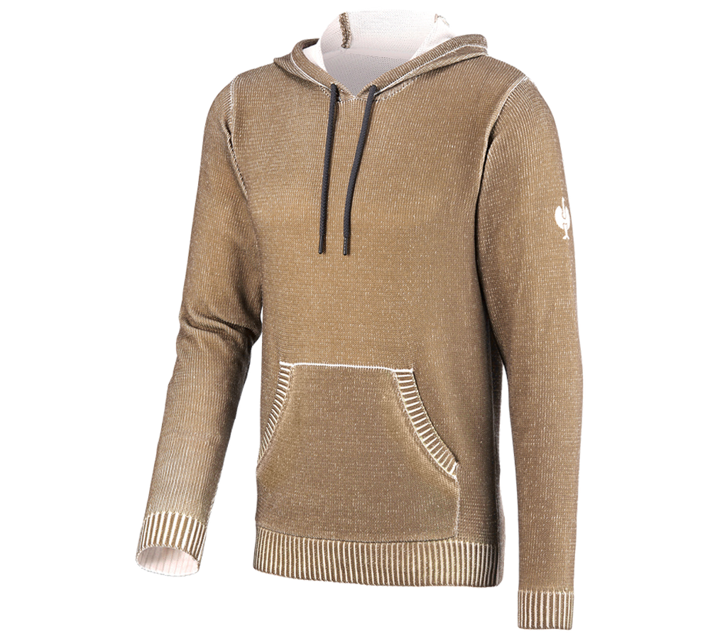 Topics: Knitted hoody e.s.iconic + almondbrown