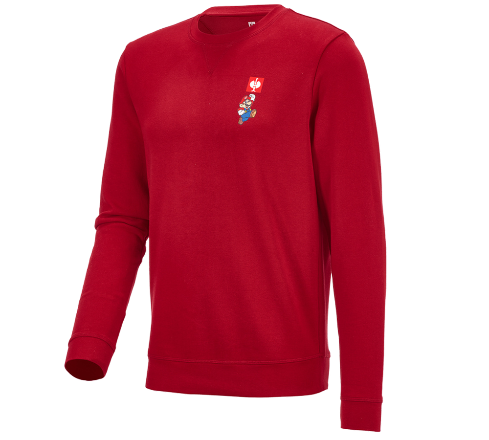 Collaborations: Super Mario Sweatshirt, men's + fiery red