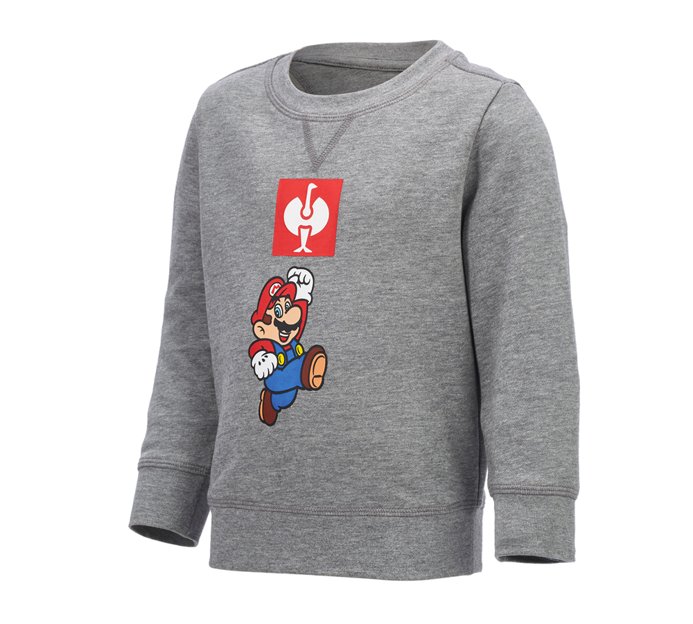 Collaborations: Super Mario Sweatshirt, enfants + gris mélange