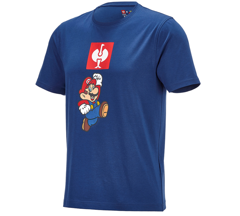Collaborations: Super Mario T-Shirt, hommes + bleu alcalin